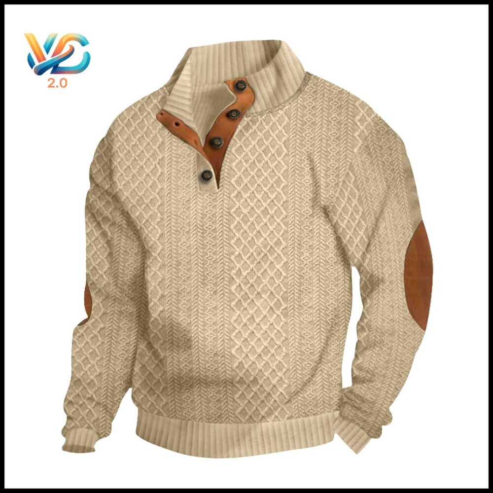 Men's Quarter Zip Pullover Sweatshirt Long Sleeve Casual Active Wear